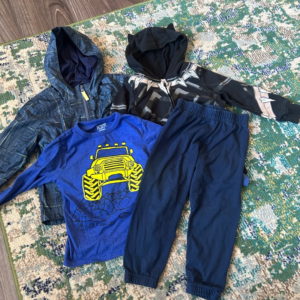 3T Bundle of Marvel Avengers Black and Gray Hoodie, Jacket, Shirt and pants